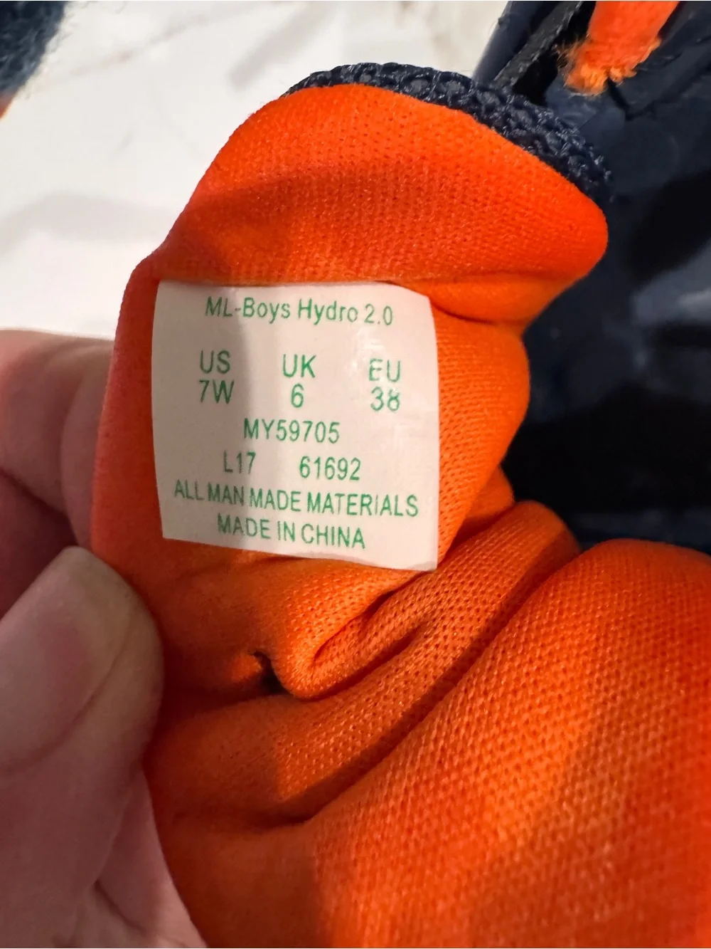 Merrell Kids Navy and Orange Hydro Water Shoes
